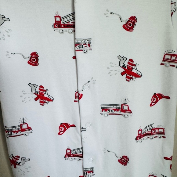 Kissy Kissy Firefighter Theme Pajamas Size 6-9M - Picture 2 of 5